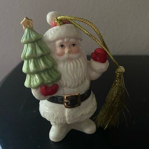 Vintage Lenox Santa Christmas Tree Ornament Holidays Decor Santa Claus